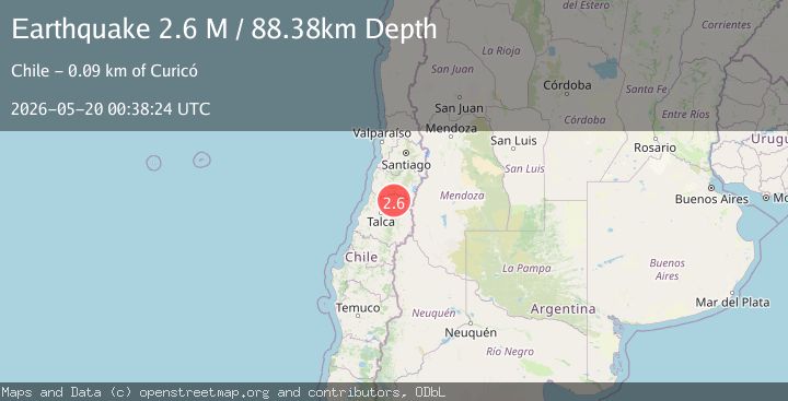 Map of Maule, Chile