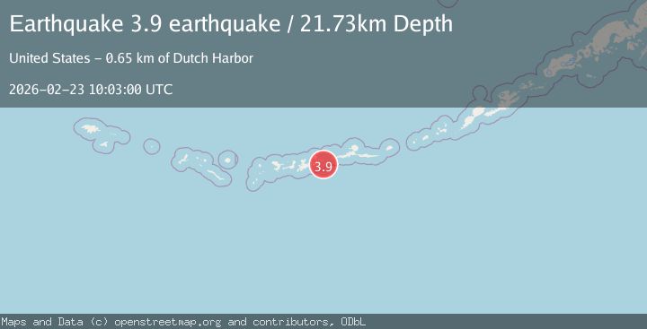 Map of Andreanof Islands, Aleutian Islands, Alaska