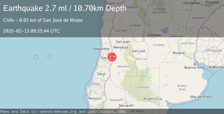 Map of Region Metropolitana, Chile