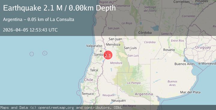 Map of Mendoza, Argentina
