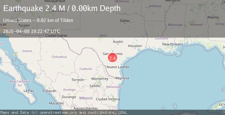 Map of southern Texas