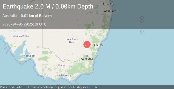 Map of New South Wales, Australia