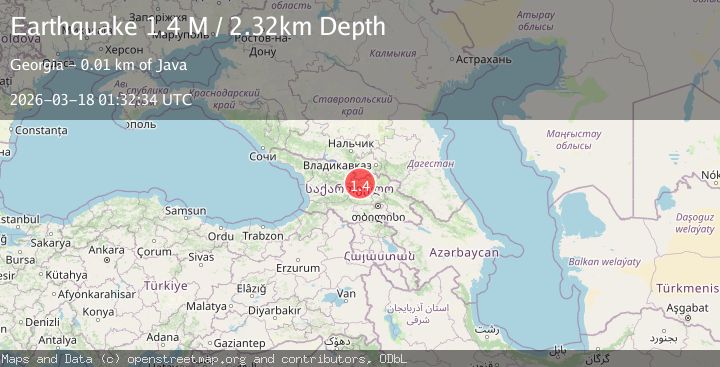 Map of Georgia (Sak'art'velo)