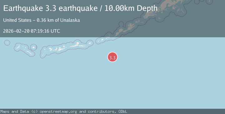 Map of Fox Islands, Aleutian Islands, Alaska