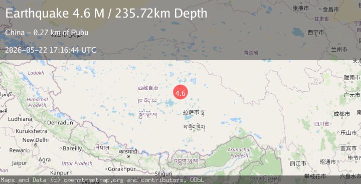 Map of western Xizang