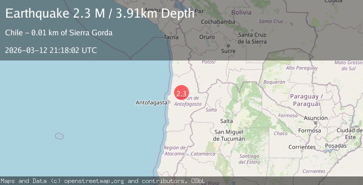 Map of Antofagasta, Chile