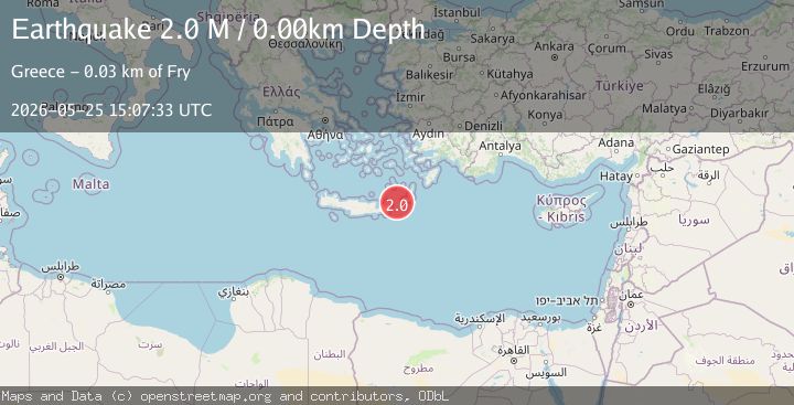 Map of Offshore Crete, Greece