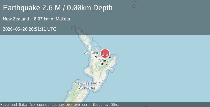 Map of North Island of New Zealand