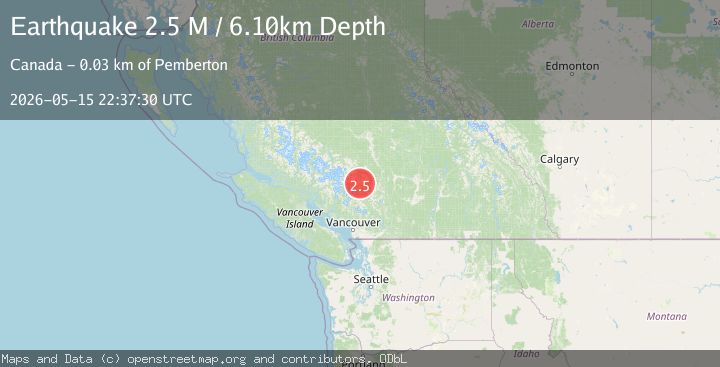 Map of British Columbia, Canada