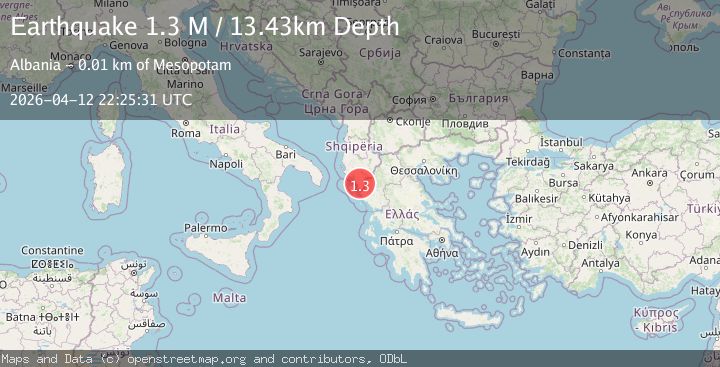Map of Greece-Albania border region