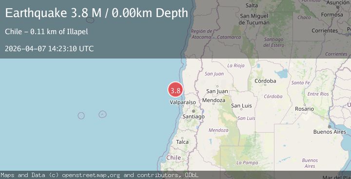 Map of offshore Coquimbo, Chile