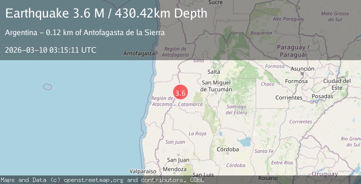 Map of Catamarca, Argentina