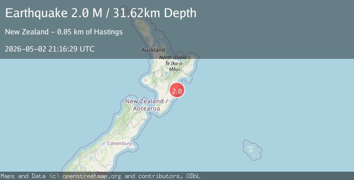 Map of Central Hawke's Bay District, New Zealand