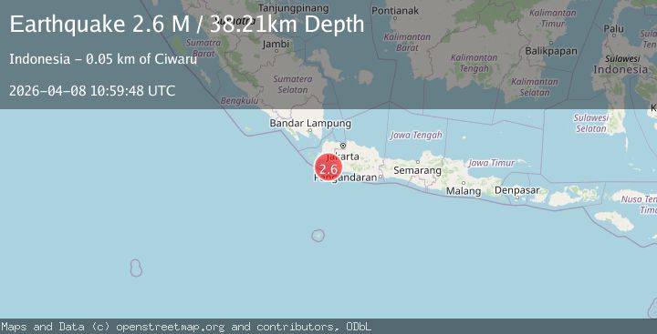 Map of Java, Indonesia