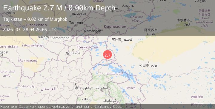 Map of Tajikistan-Xinjiang border region