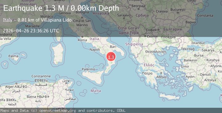 Map of southern Italy