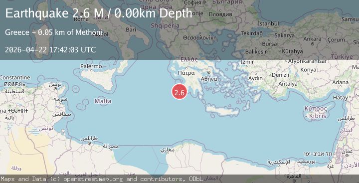Map of Offshore southern Greece