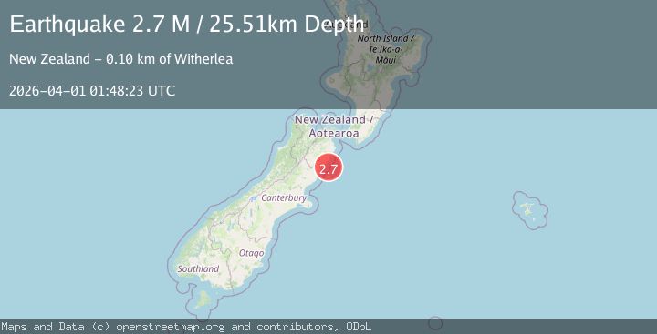 Map of South Island of New Zealand