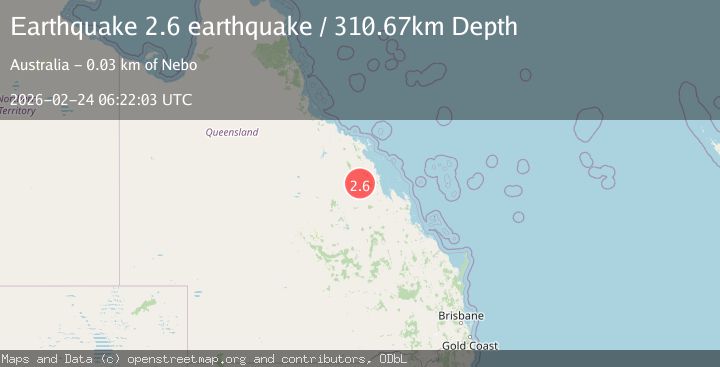 Map of Queensland, Australia