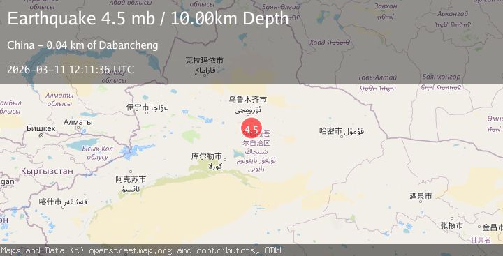 Map of northern Xinjiang, China