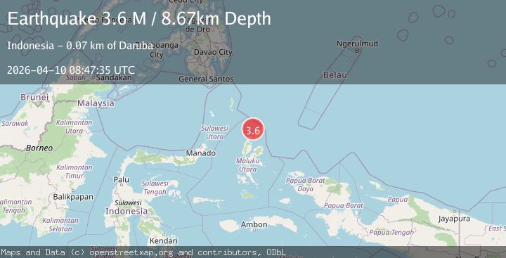 Map of Halmahera, Indonesia