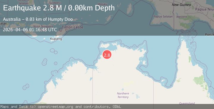 Map of Northern Territory, Australia