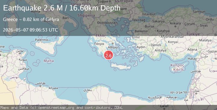 Map of Offshore southern Greece