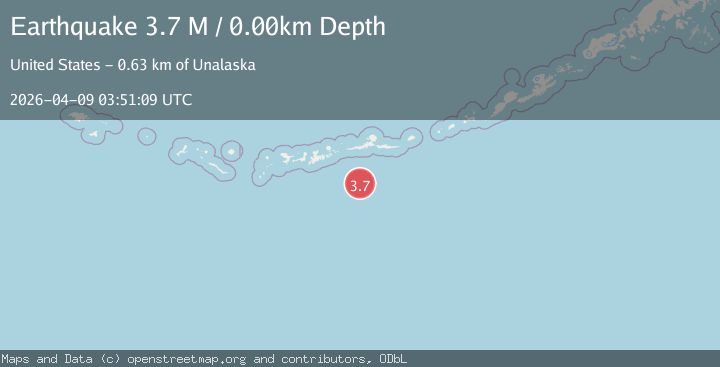 Map of Andreanof Islands, Aleutian Islands, Alaska