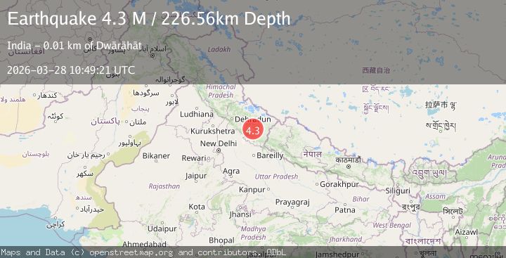 Map of Uttaranchal, India