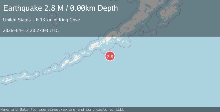 Map of south of Alaska