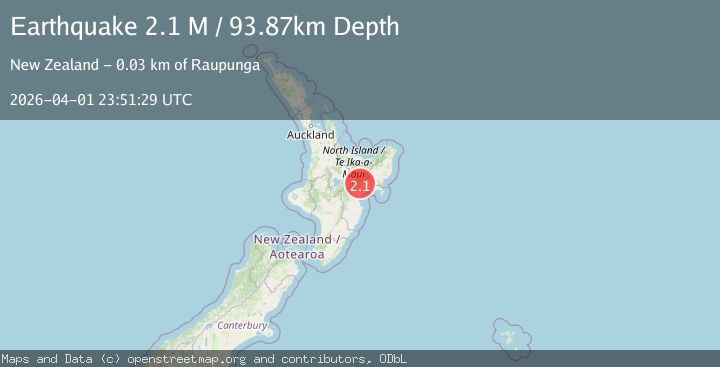 Map of Wairoa District, New Zealand