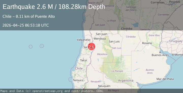Map of Region Metropolitana, Chile