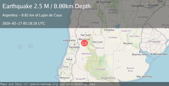Map of Mendoza, Argentina
