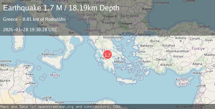 Map of Near the coast of Greece