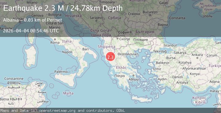 Map of Greece-Albania border region