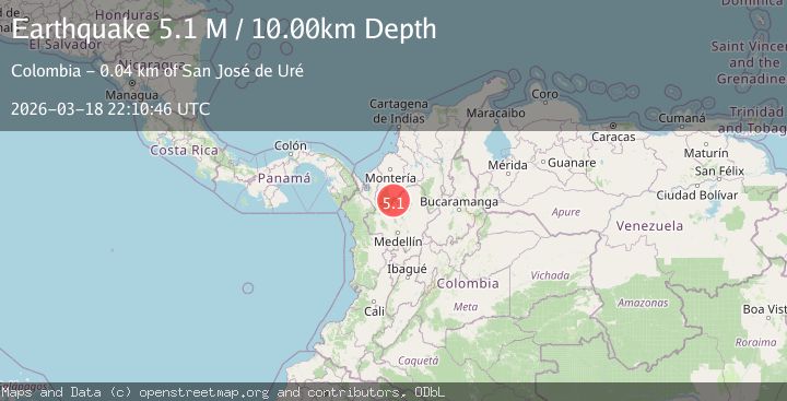 Map of northern Colombia