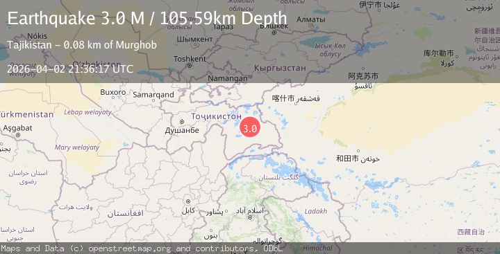 Map of Tajikistan-Xinjiang border region