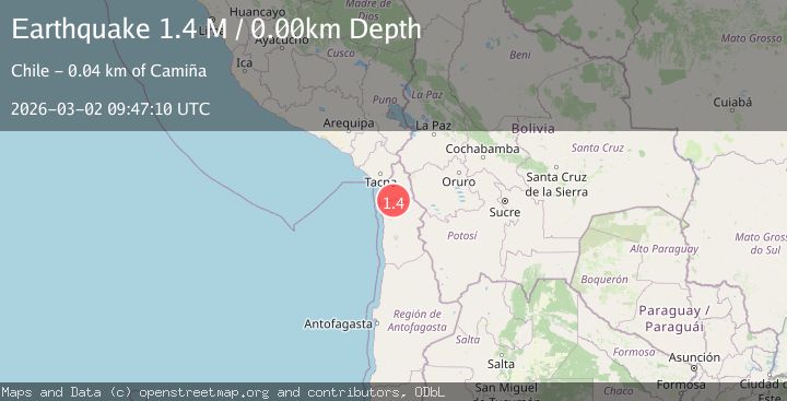 Map of Tarapaca, Chile