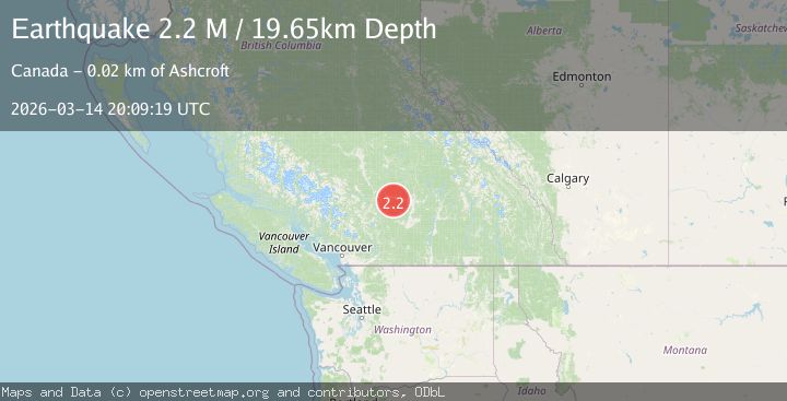 Map of British Columbia, Canada