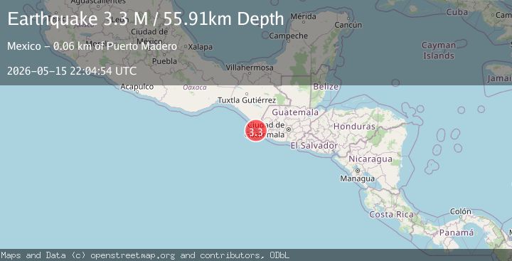Map of offshore Chiapas, Mexico