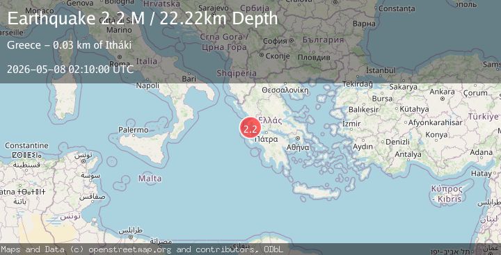 Map of Near the coast of Greece