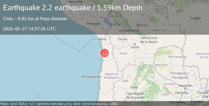 Map of Tarapaca, Chile