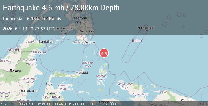 Map of north of Halmahera, Indonesia