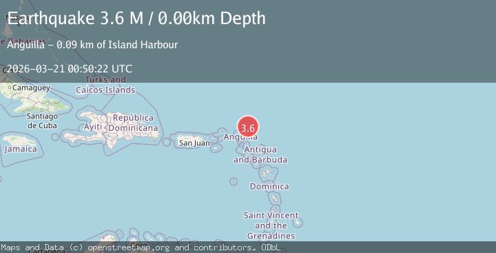 Map of Anguilla region, Leeward Islands