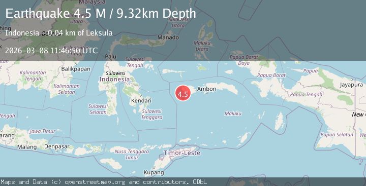 Map of Buru, Indonesia