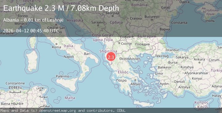 Map of Greece-Albania border region