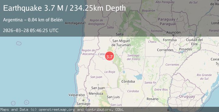 Map of Catamarca, Argentina