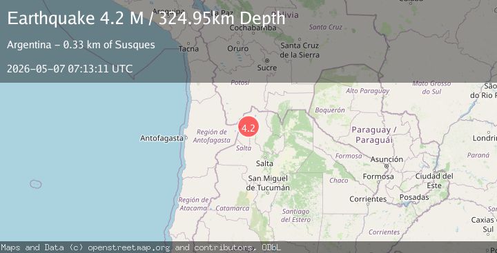 Map of Jujuy, Argentina