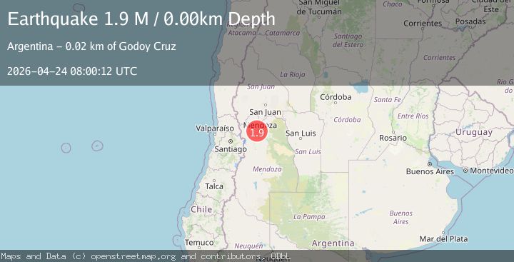 Map of Mendoza, Argentina