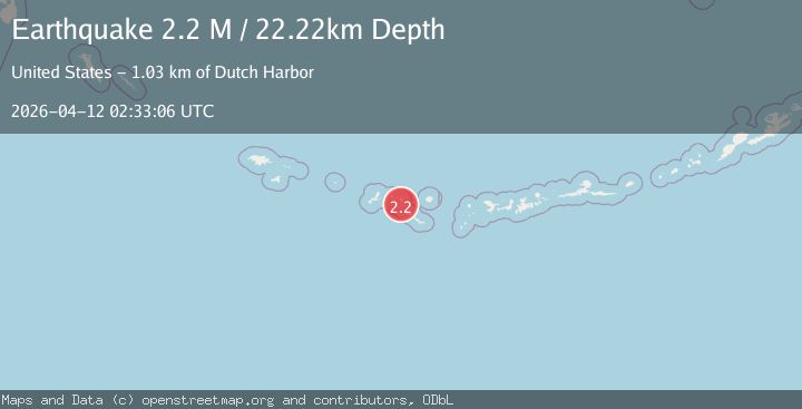 Map of Rat Islands, Aleutian Islands, Alaska